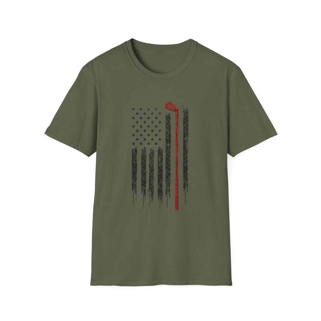 USA Flag Golf T-Shirt